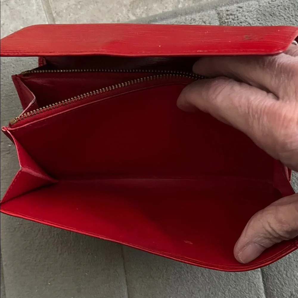 Louis Vuitton Scarlet Epi Leather Wallet with COA